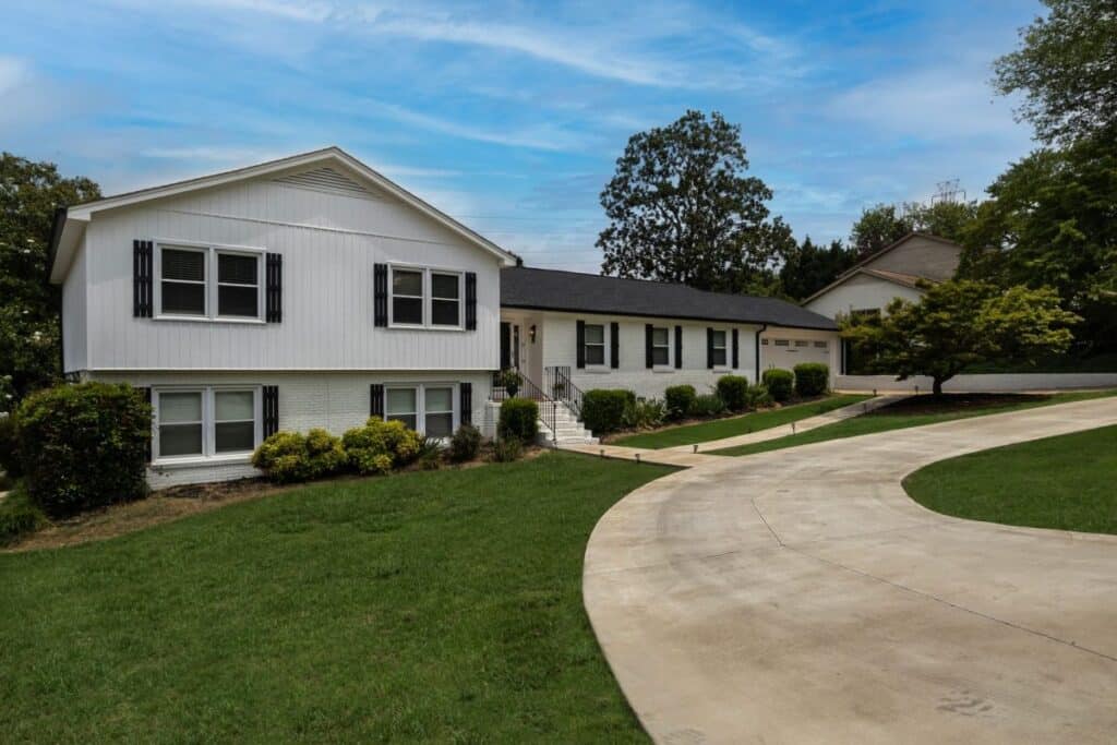 Freshly renovated home exterior showing curb appeal improvements in Bedford TX neighborhood