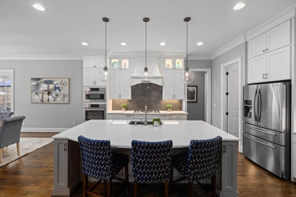 Bright open-concept kitchen remodel designed for a family home in Hurst TX