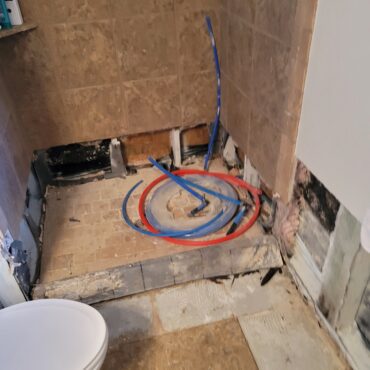 gutting stand up shower