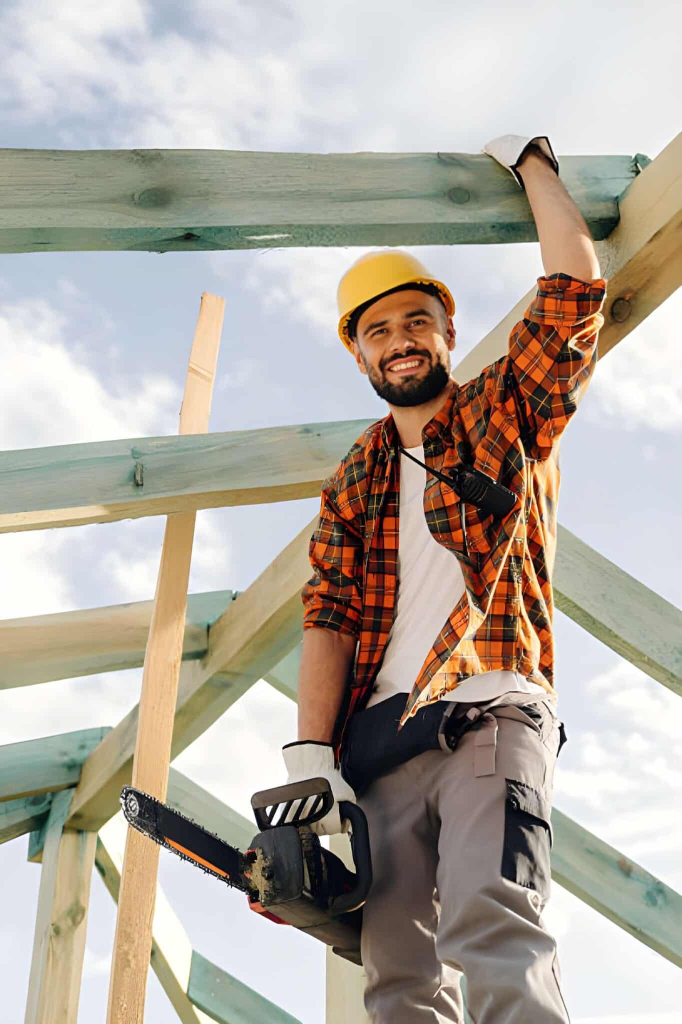 Roofing maintenance and cleaning service on house roof in South Arlington TX