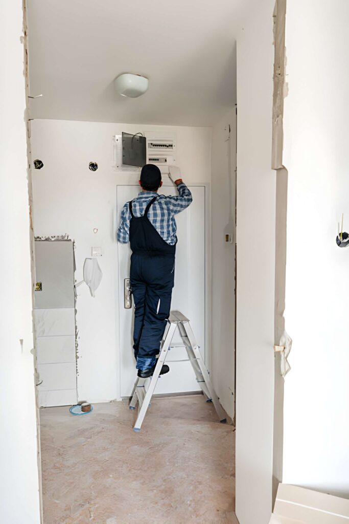 HVAC technician checking airflow and hvac filter replacement in Arlington TX home