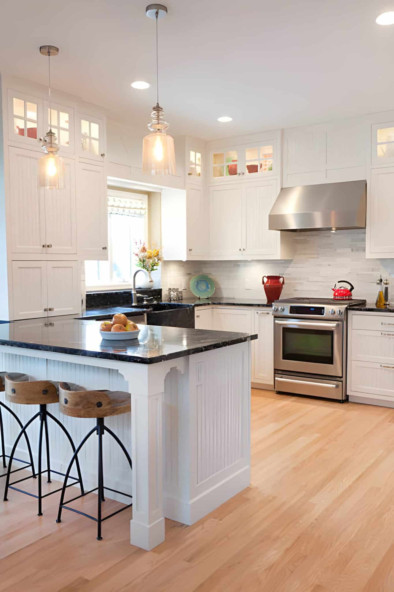 Open concept kitchen remodeling in South Arlington TX with island and modern layout