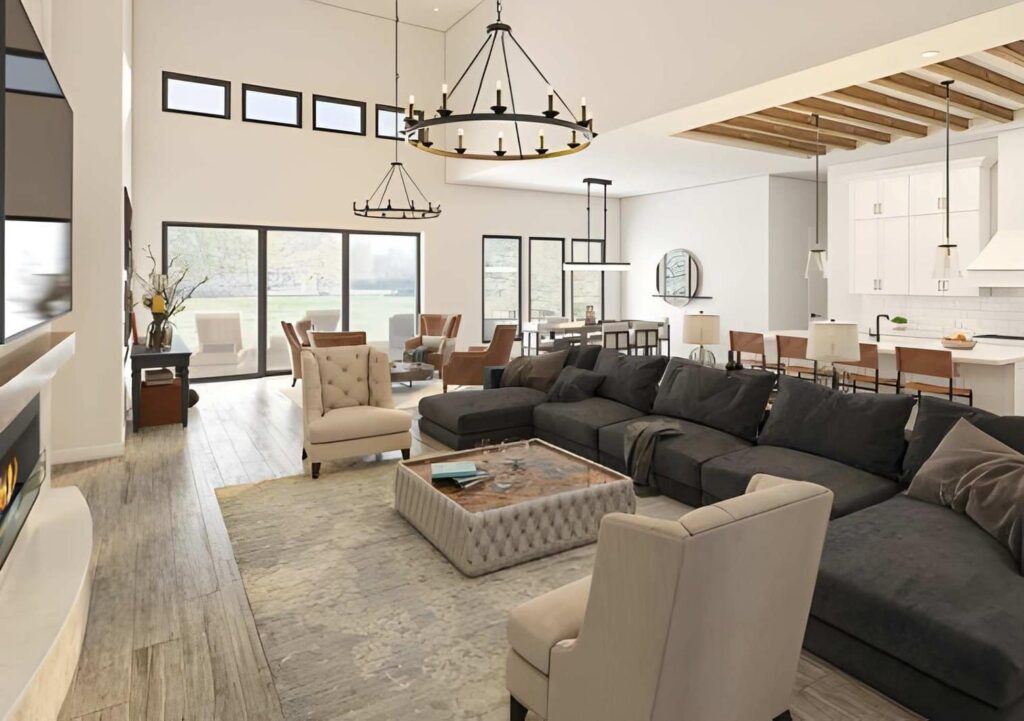 Kitchen remodeling South Arlington with modern cabinets and island design