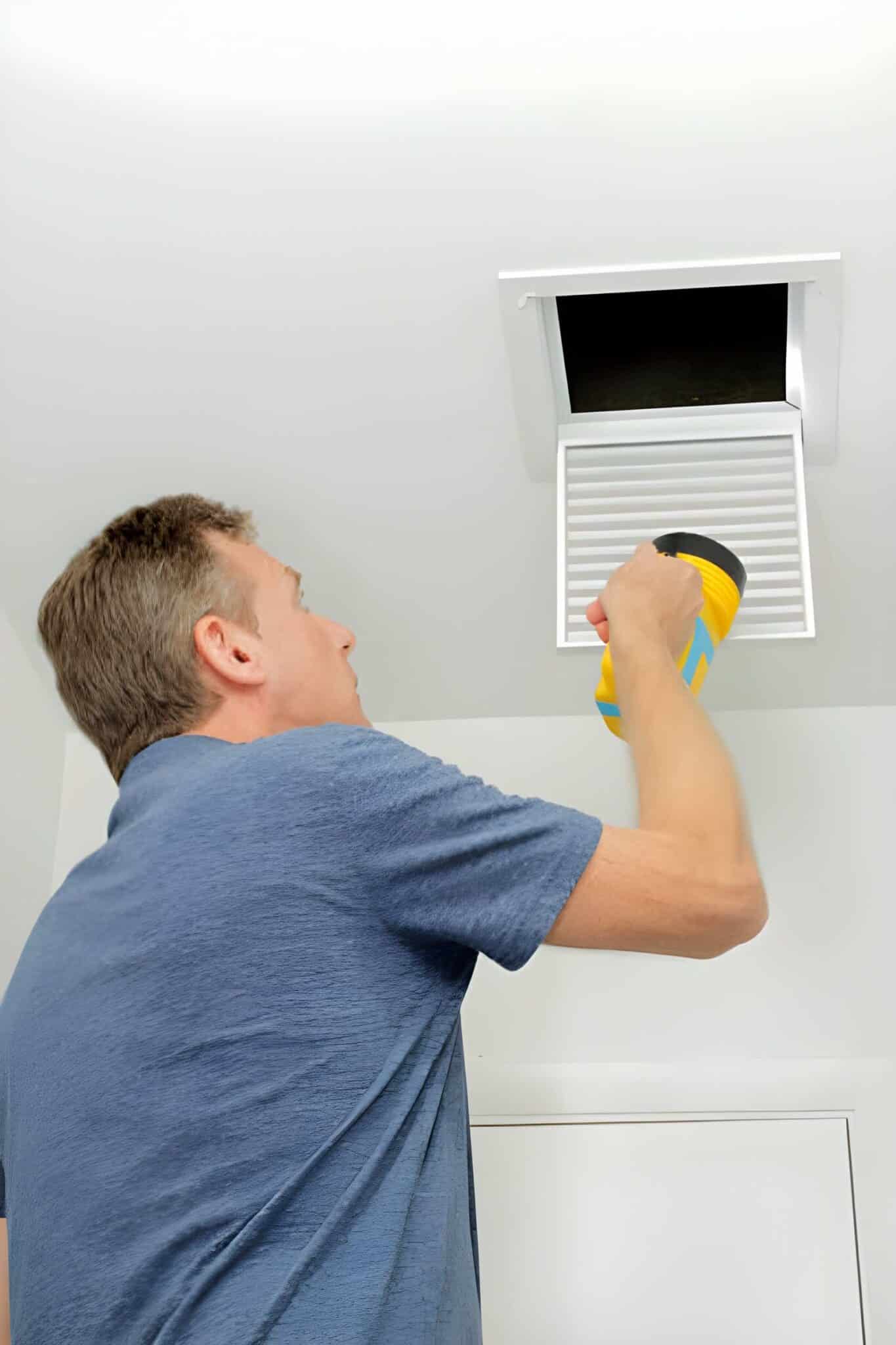Homeowner enjoying fresh indoor air after air duct cleaning service in South Arlington TX