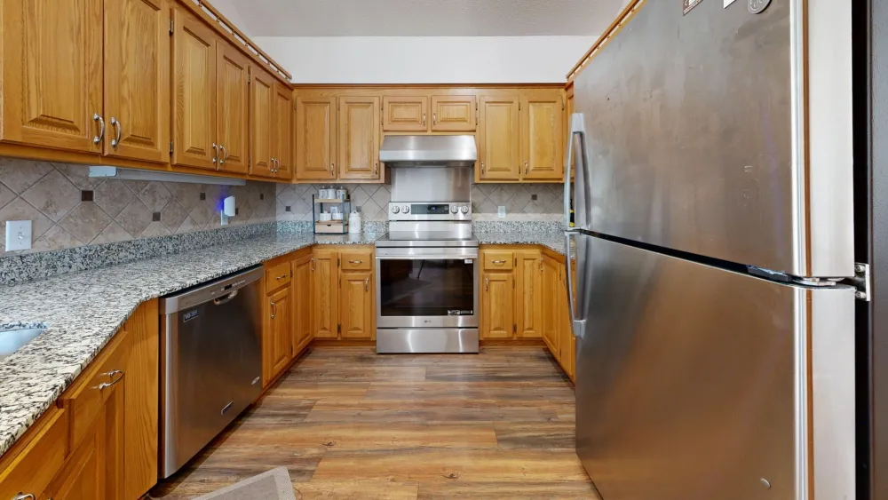 Updated rental kitchen with new countertops and cabinets for Arlington TX investment property