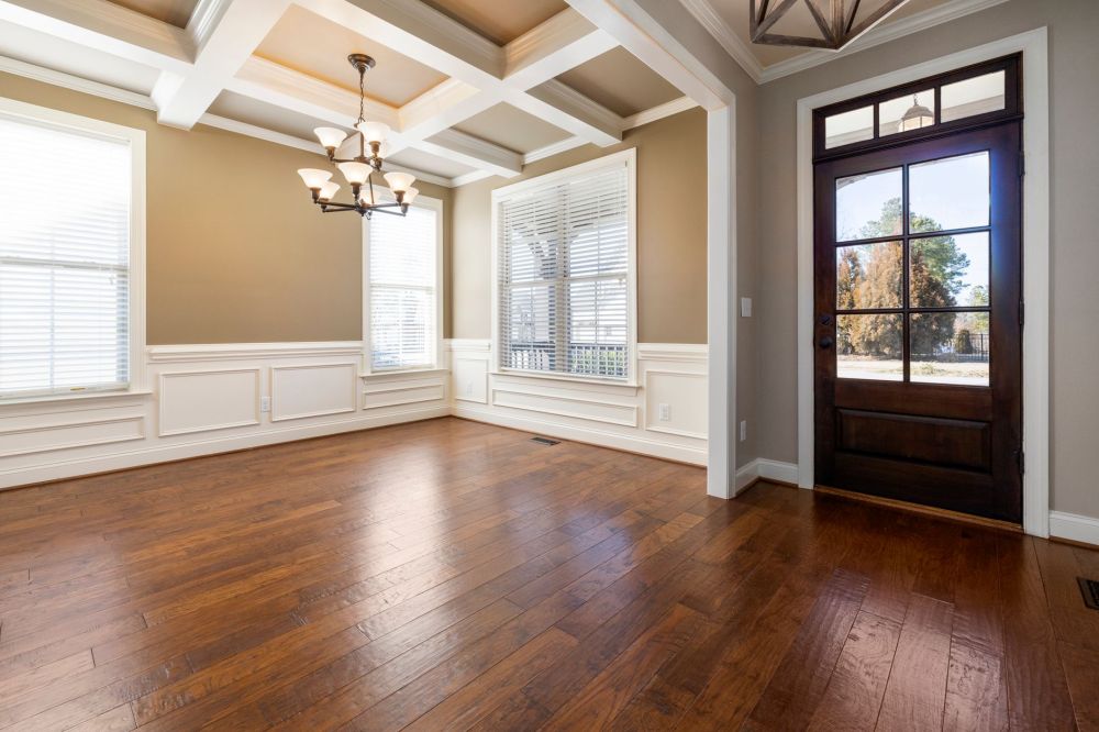 Bright Bedford TX living room with newly installed energy-efficient replacement windows