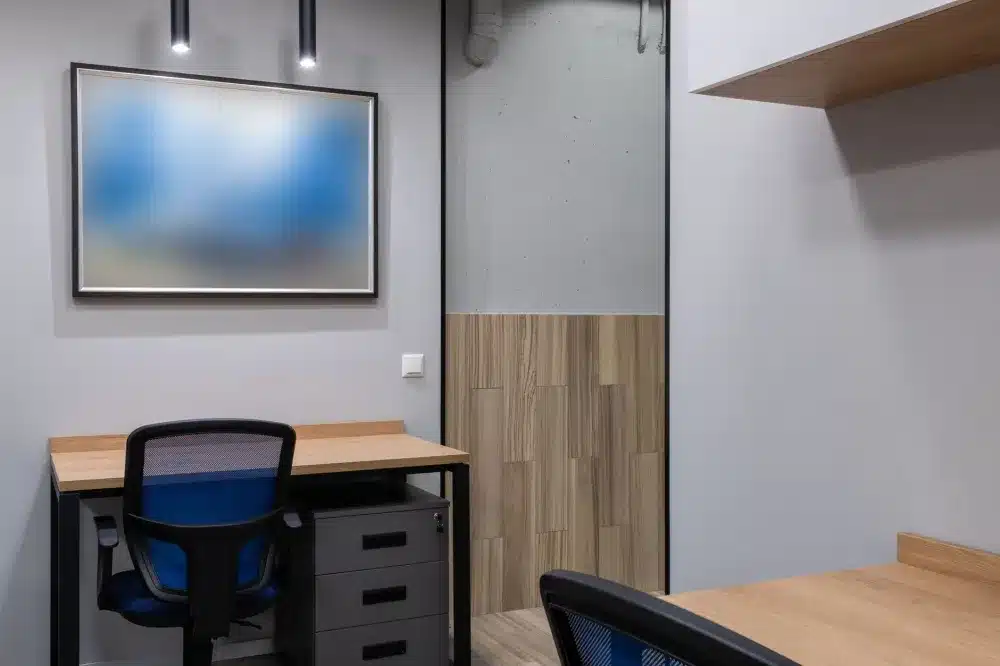 Completed professional office build-out ready for occupancy in Bedford Texas