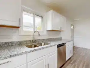 Investment property flip remodeling in Hurst TX showing renovated living space