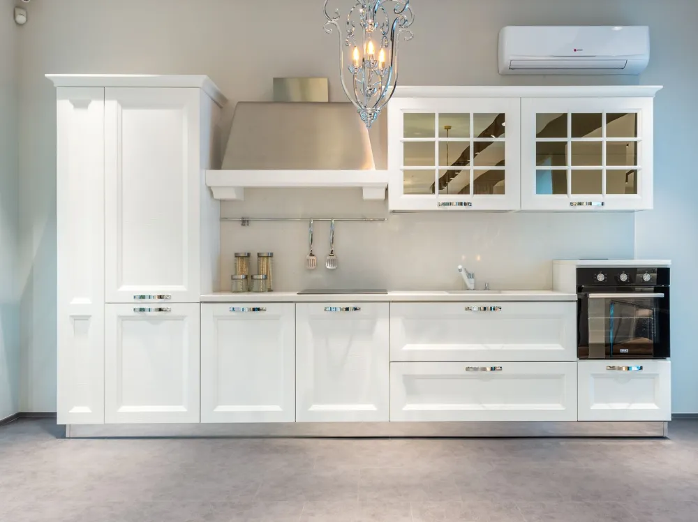 Contractor installing custom kitchen cabinets during a home remodel in Arlington Texas