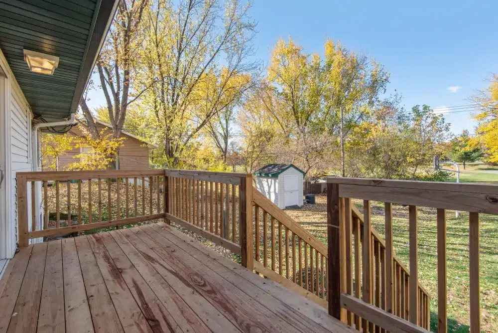 New backyard patio deck construction for Arlington TX home remodeling project
