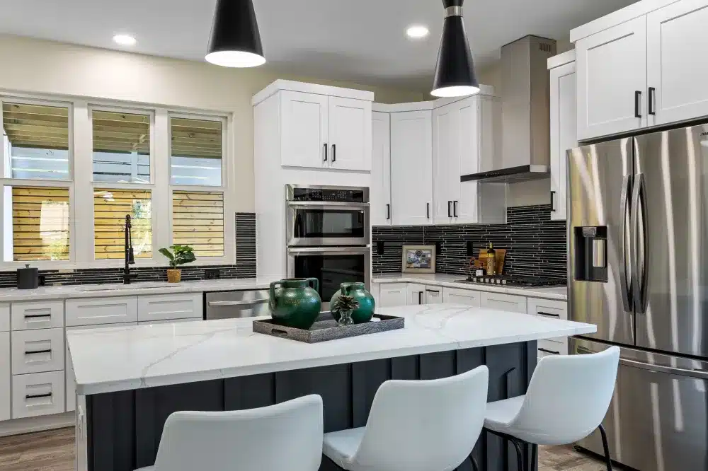 Modern kitchen remodel with quartz countertops boosting home resale value in Arlington TX