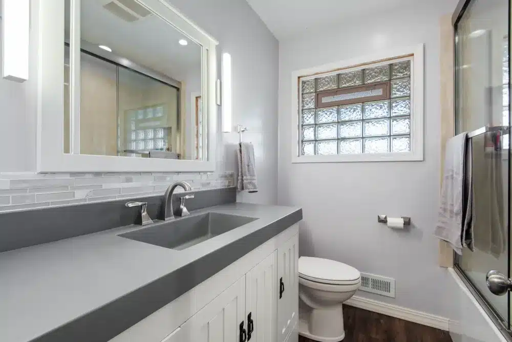 New quartz countertop bathroom vanity upgrade increasing home resale value