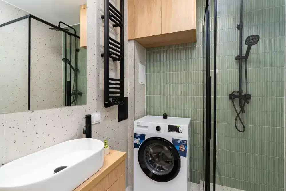 Finished bathroom renovation showing updated fixtures and flooring in Texas home