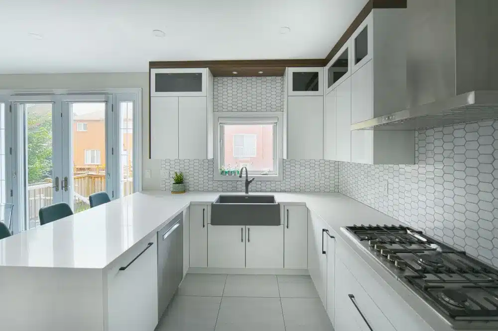 Open concept kitchen renovation in a Dallas Fort Worth ranch home with new island