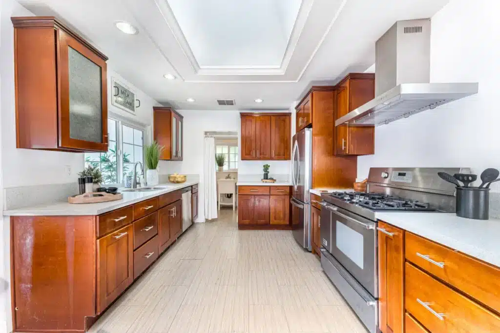Bright open-concept kitchen remodel designed for a family home in Arlington TX