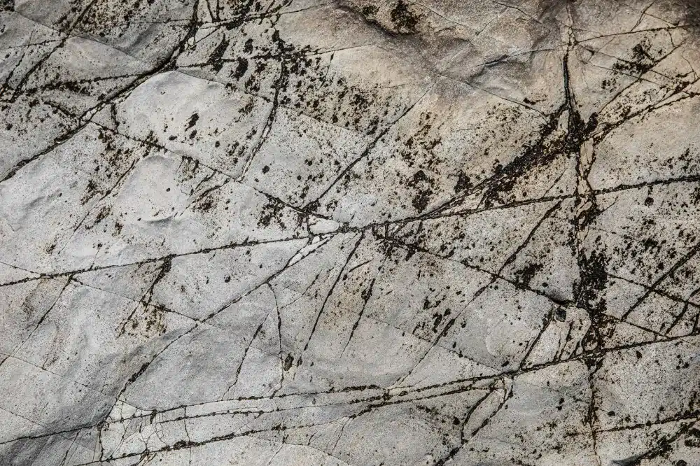 Natural granite slab countertop with unique veining installed in a DFW kitchen