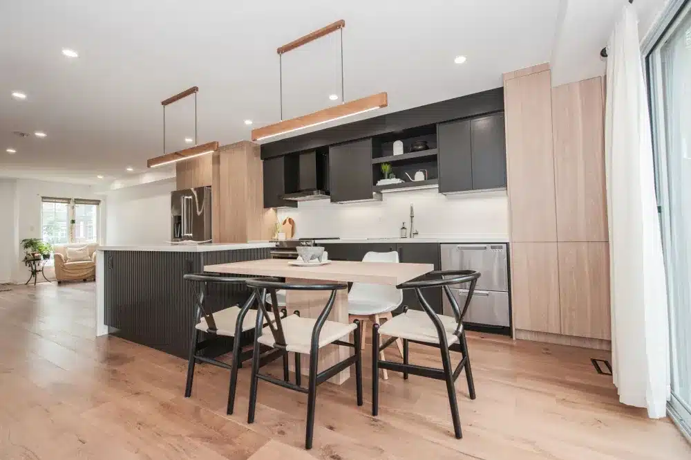 Open-concept kitchen renovation with island and updated finishes in a Dallas-Fort Worth home